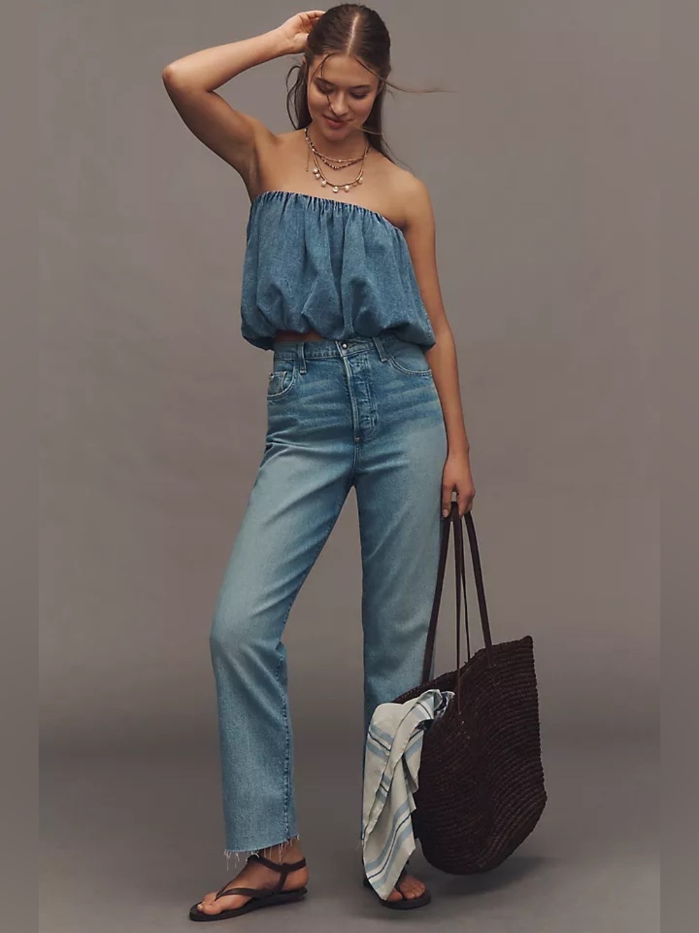 Favorite Daughter Otto straight leg denim (Santa Barbara) Anthropologie